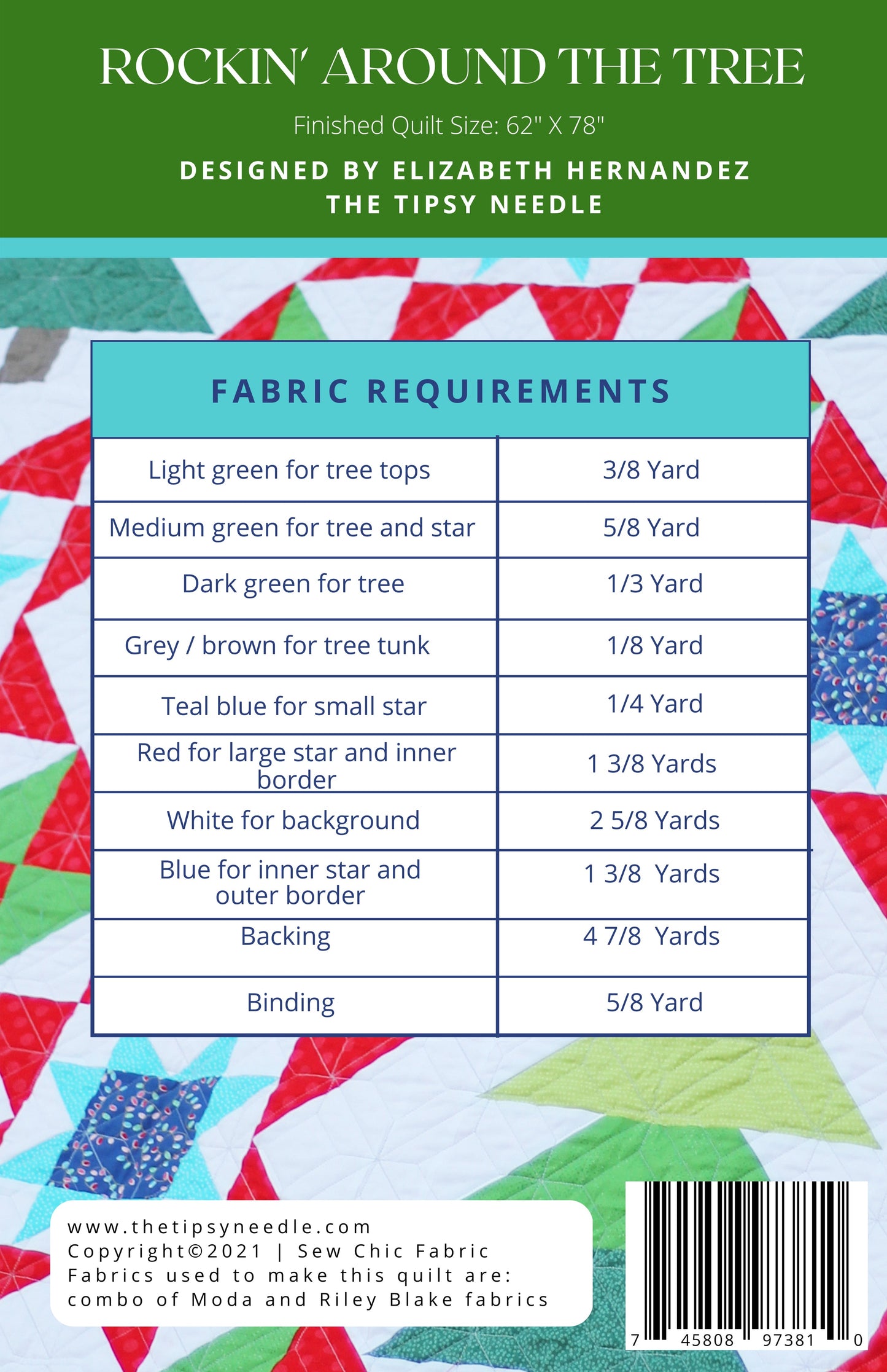 TTN-109 Rockin' Around The Tree Digital Quilt Pattern