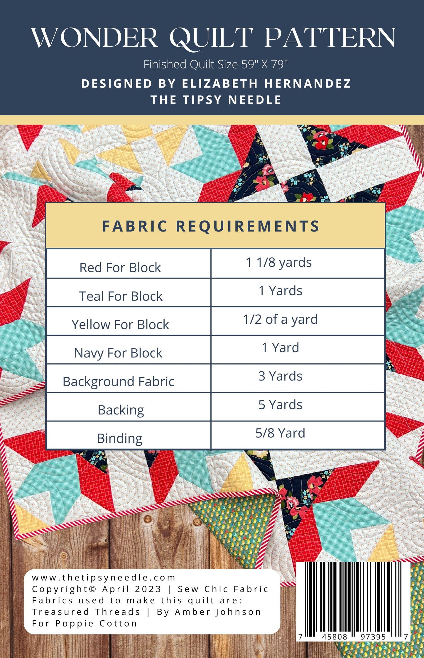 TTN-123 Wonder Quilt PDF Digital Pattern