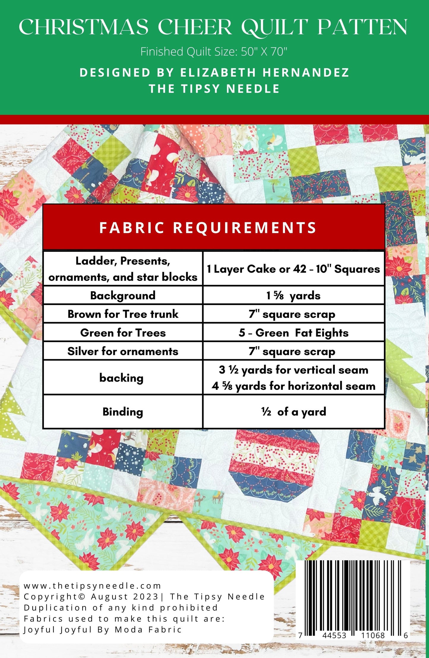 TTN-128 Christmas Cheer Quilt Pattern PDF Digital