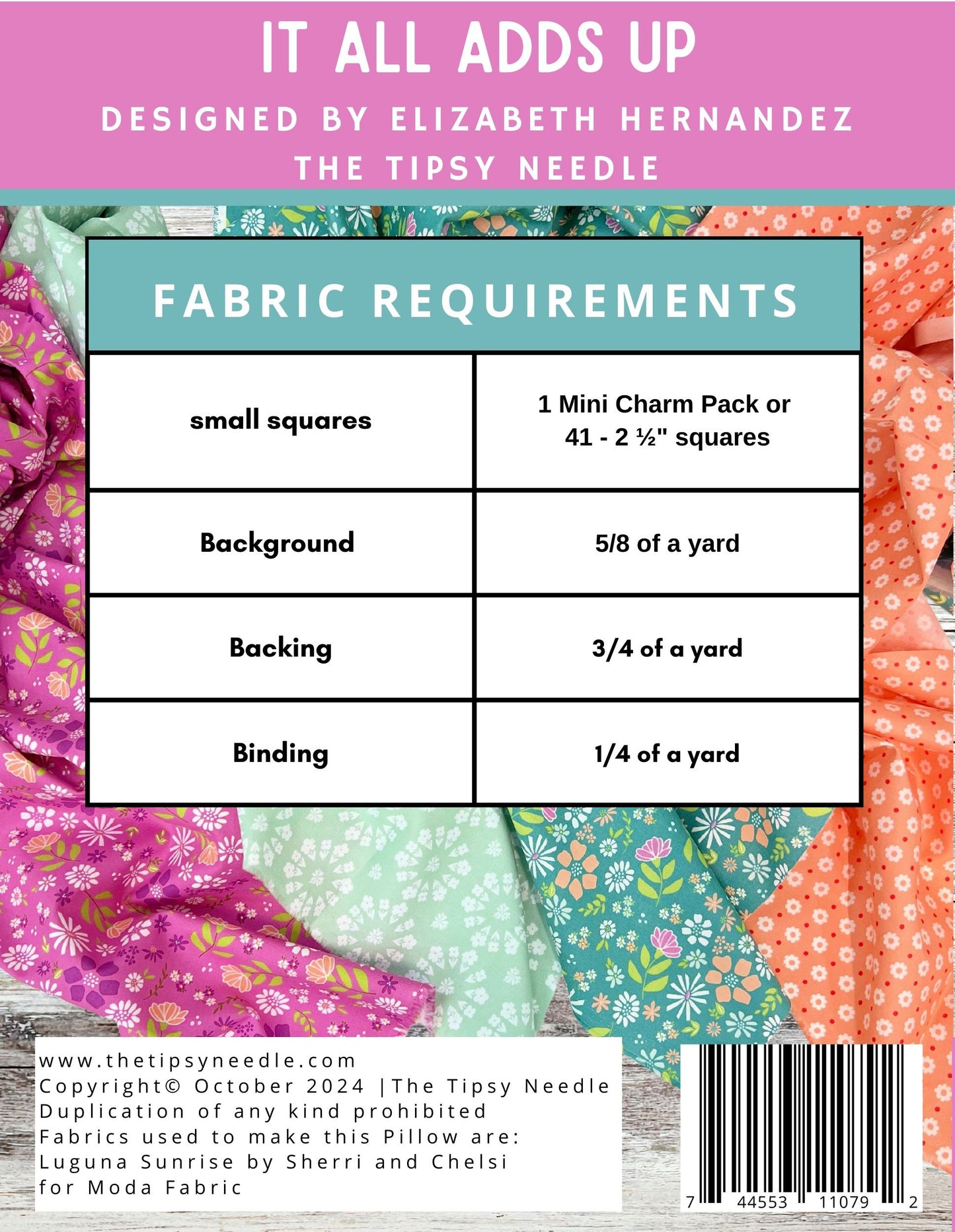 TTN-139 It All Adds Up Shots Digital PDF Pattern