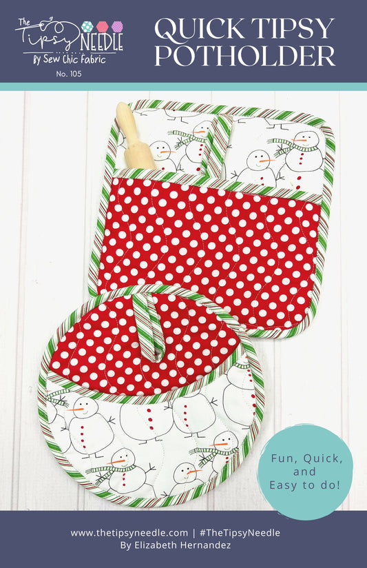 TTN-105 Quick Tipsy Potholders Digital Pattern