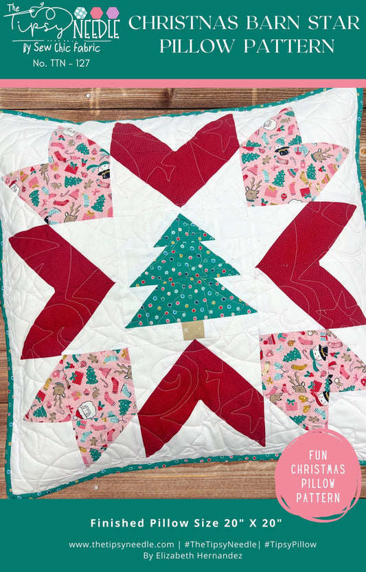 TTN-127 Christmas Barn Star Pillow PDF Pattern
