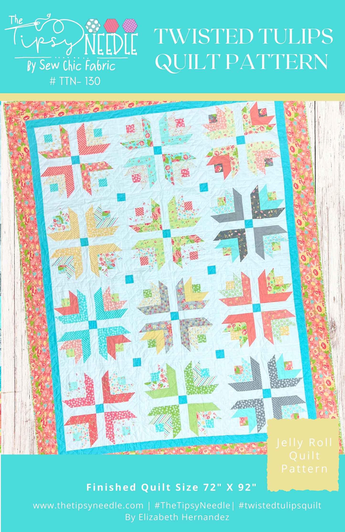 TTN-130 Twisted Tulips Printed Pattern