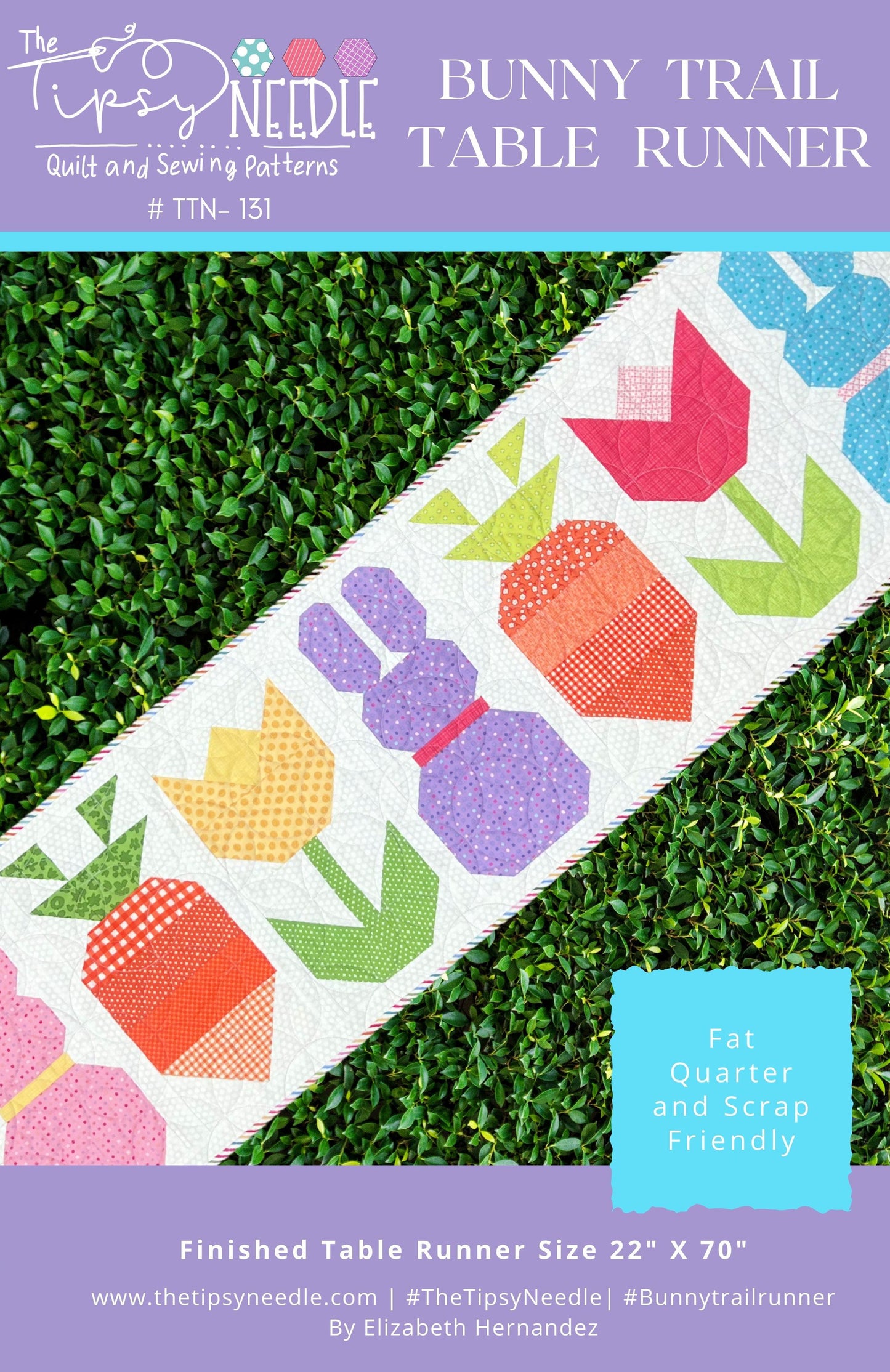 TTN-131 Bunny Trail Table Runner Printed Pattern