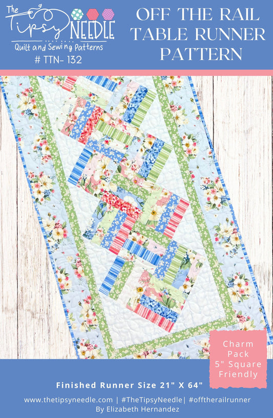 TTN-132 Off The Rail Table Runner Printed Pattern