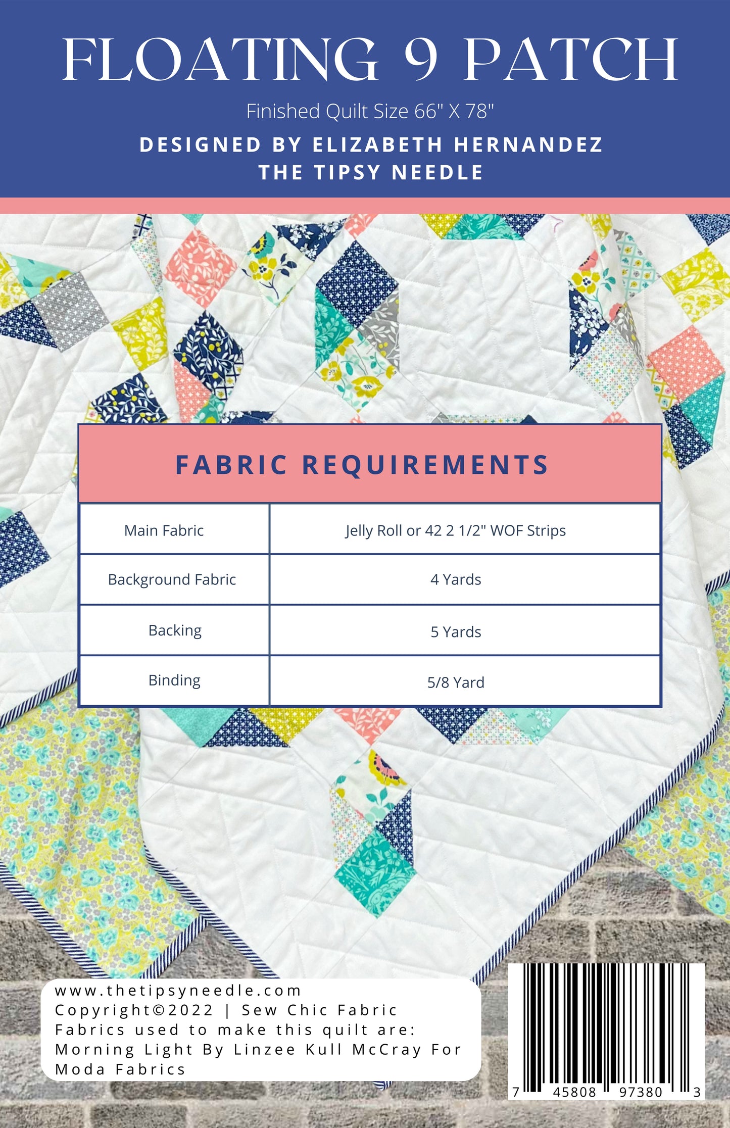 TTN-108 Floating 9 Patch Printed Pattern