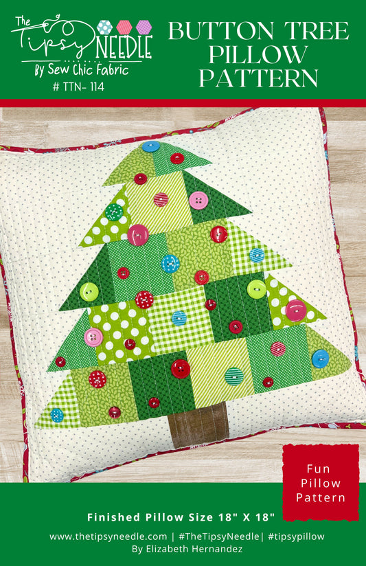 TTN-114 Button Tree Pillow Digital PDF Quilt Pattern