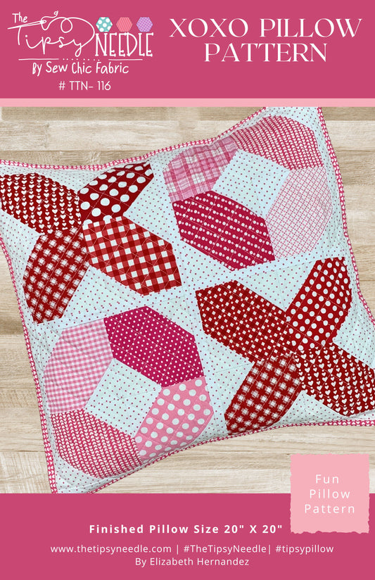 TTN-116 XOXO Valentines Pillow Printed Quilt Pattern